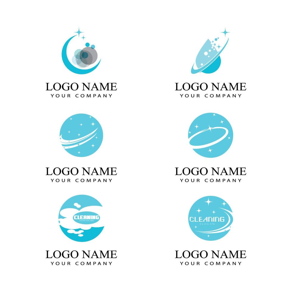 limpeza modelo de vetor de ilustração de logotipo e símbolo