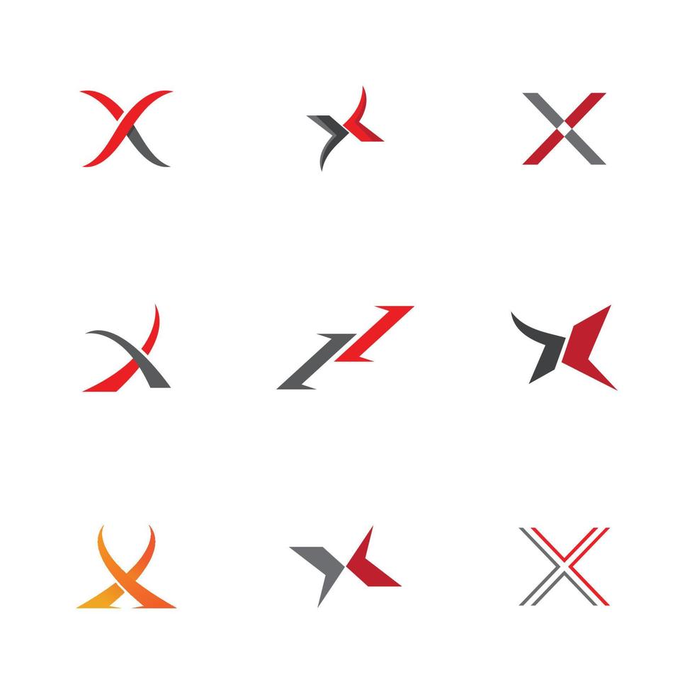 x carta logotipo modelo vetorial ícone ilustração design vetor