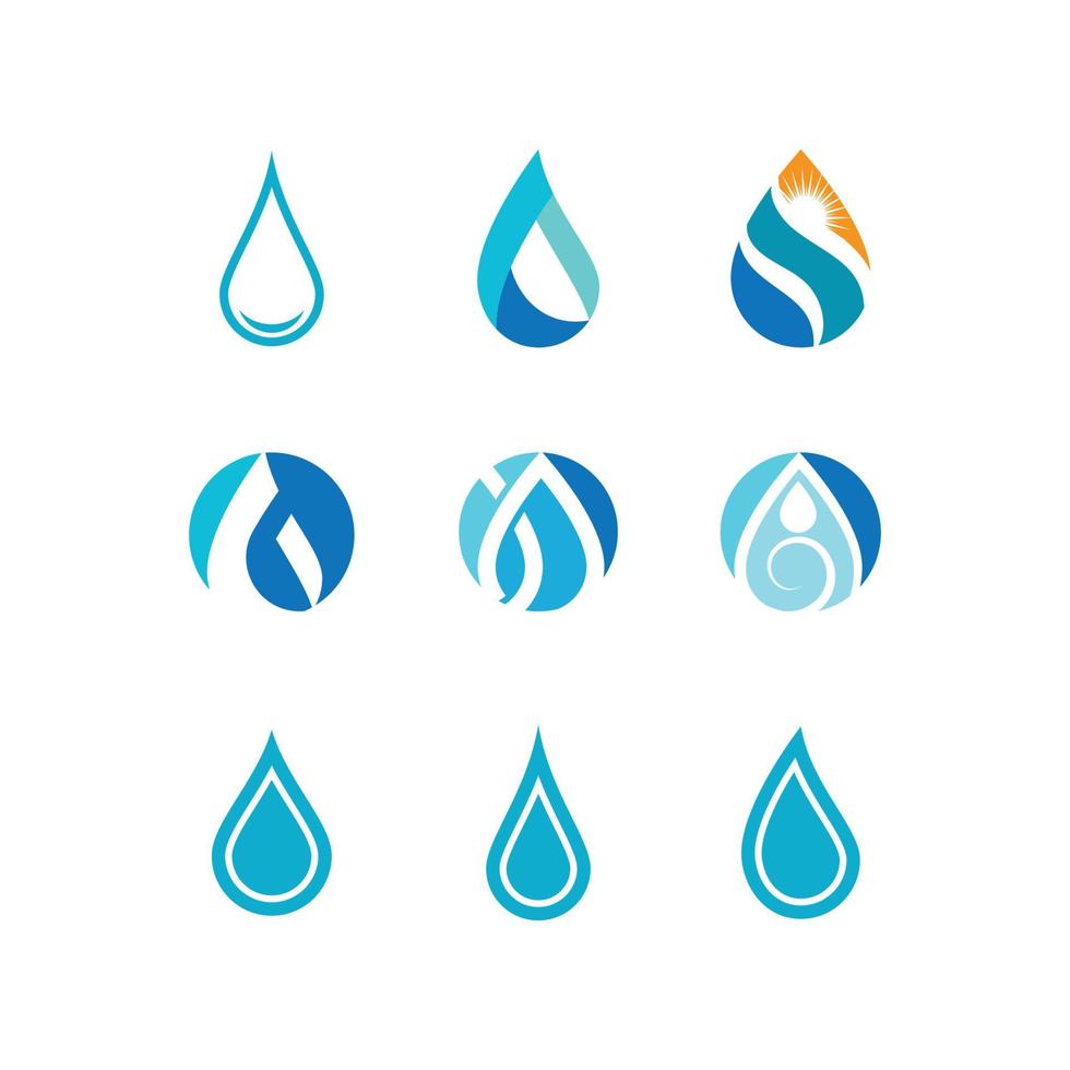 projeto de ilustração vetorial modelo de logotipo de gota d'água vetor