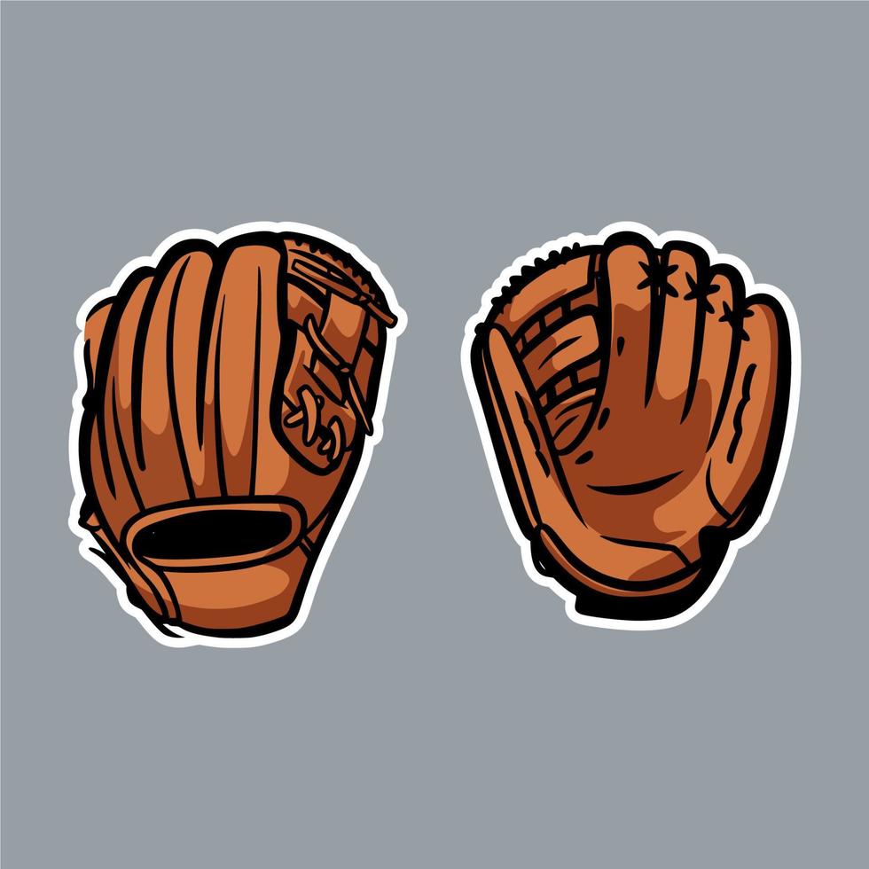 ativo de vetor de ícone de logotipo de luvas de beisebol