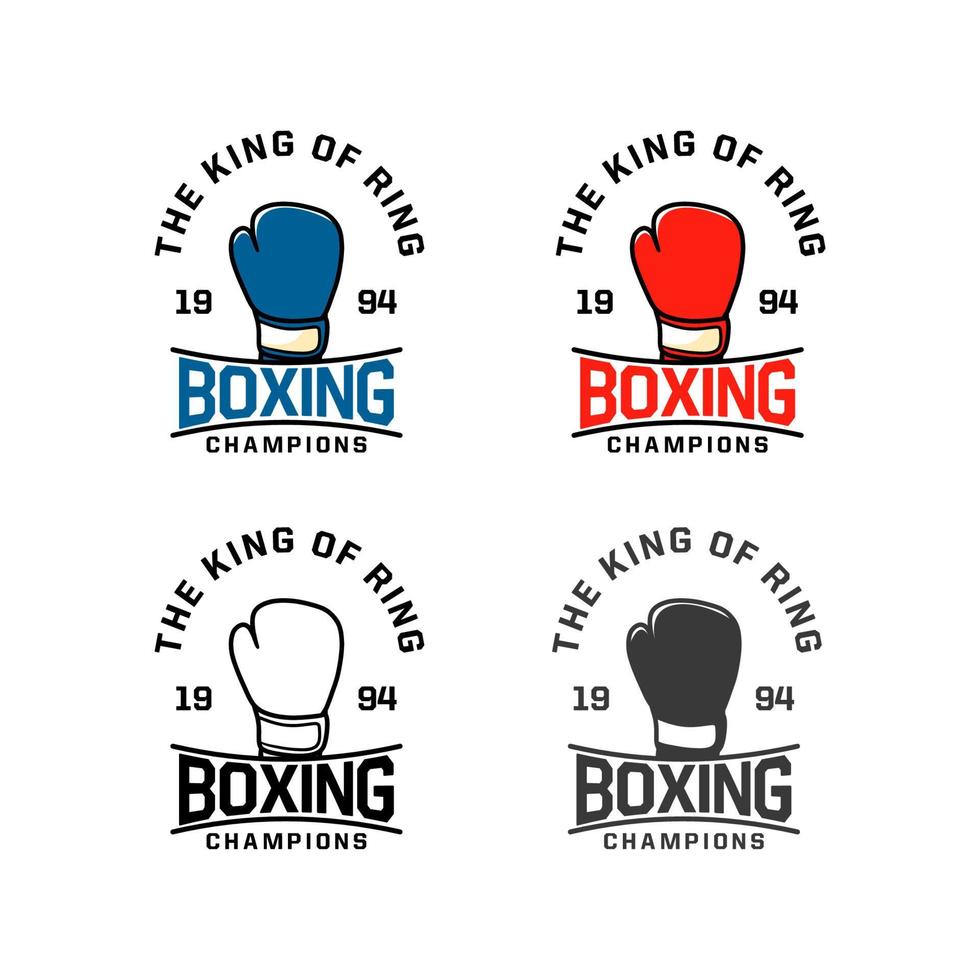 o rei do ringue boxe t-shirt design pôster ilustração pacote vetor