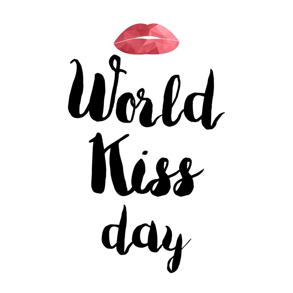 dia mundial do beijo vetor