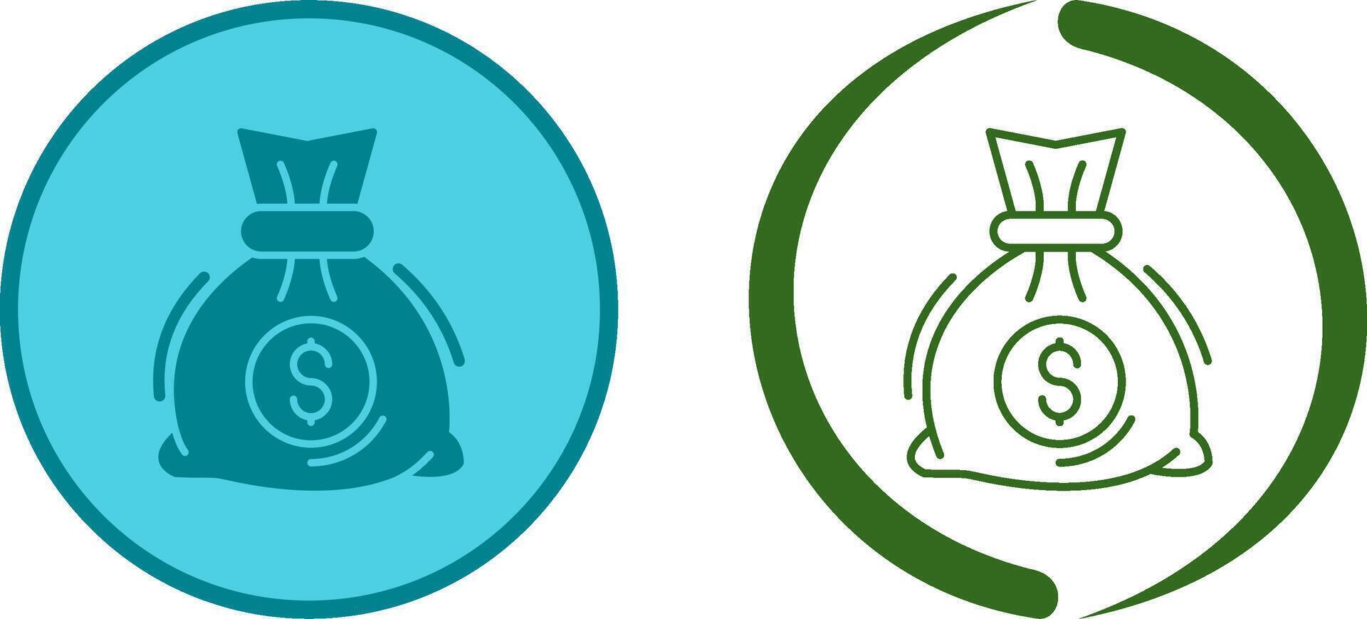 design de ícone de saco de dinheiro vetor