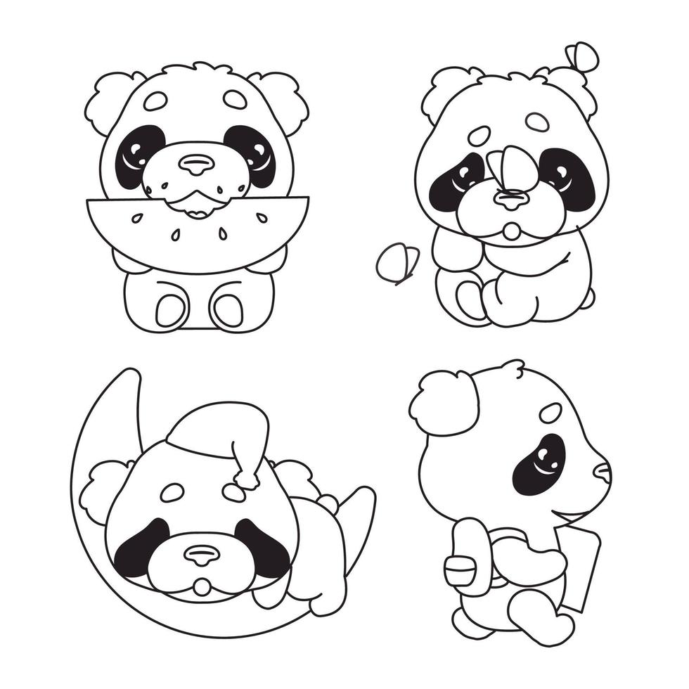 Desenho de Panda Emoji para colorir