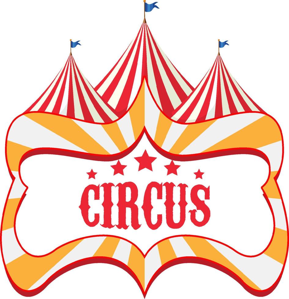desenho de banner com logotipo de circo vetor