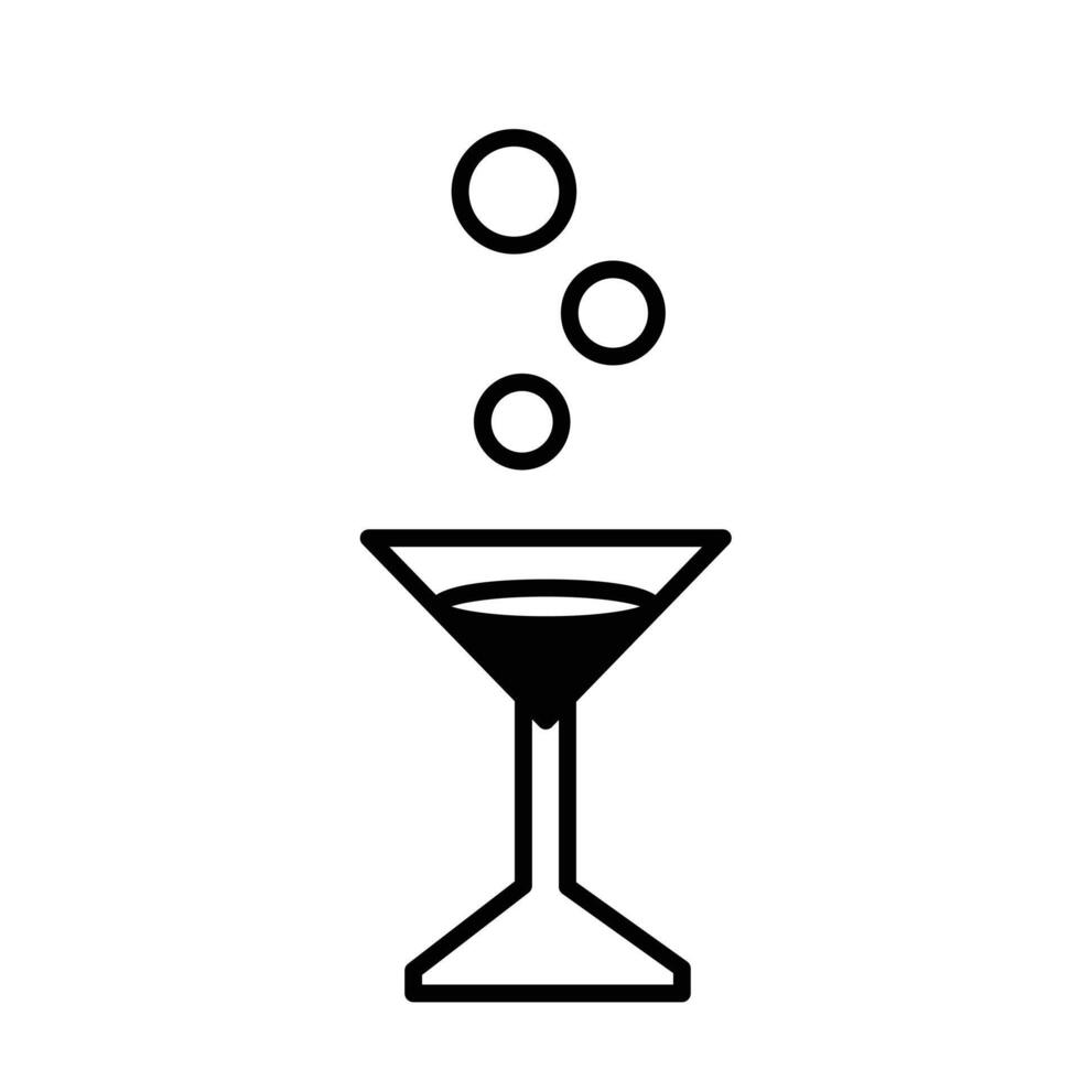vinho vidro ícone ilustração placa isolado em quadrado branco fundo. simples plano poster placa gráfico Projeto para impressões desenho. vetor