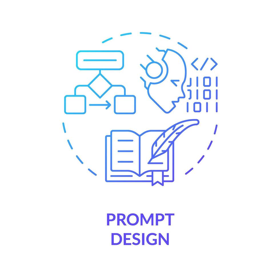 pronto Projeto azul gradiente conceito ícone. pronto Engenharia. preciso instrução. Claro questões. volta forma linha ilustração. abstrato ideia. gráfico Projeto. fácil para usar dentro artigo vetor