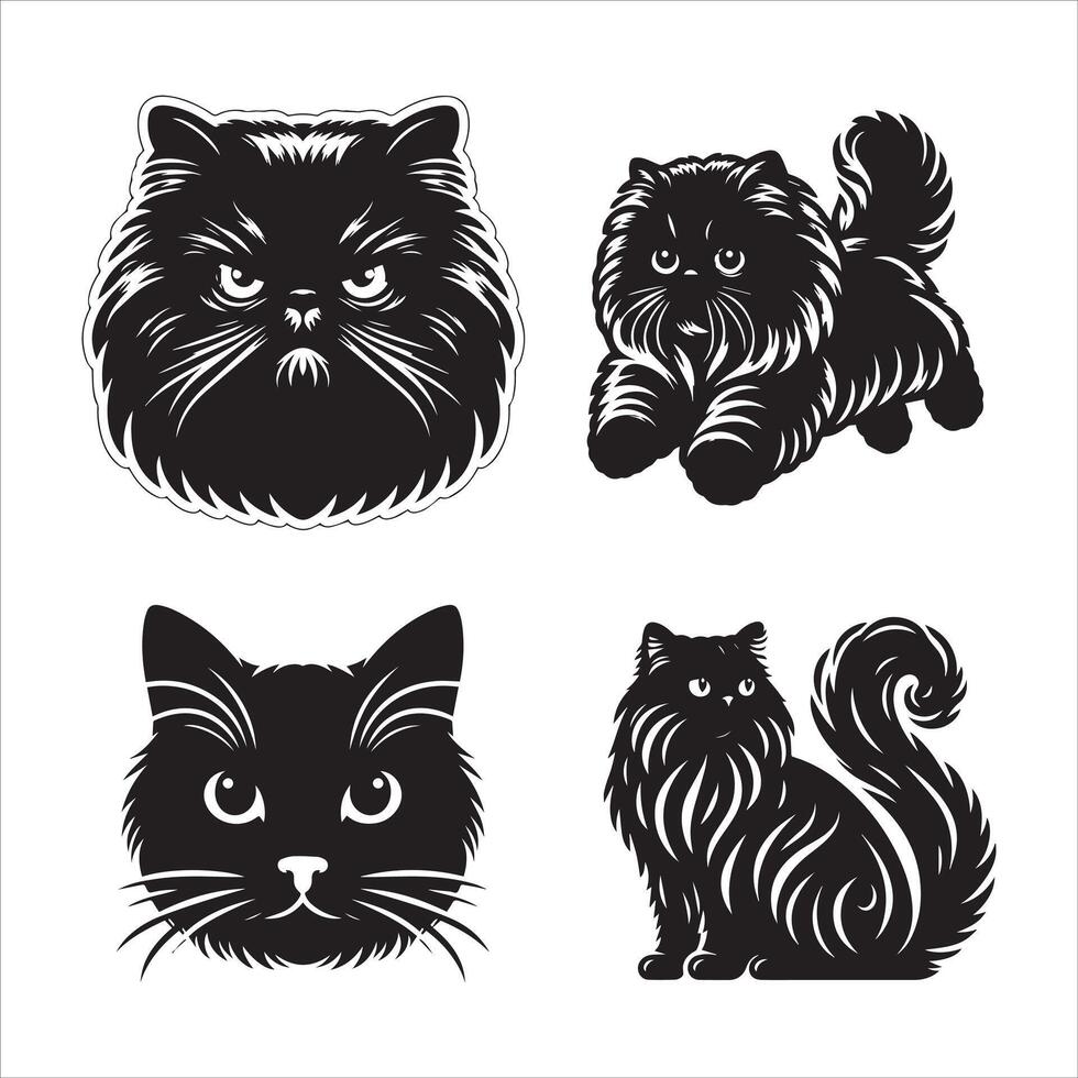 gato silhueta ícone gráfico logotipo Projeto vetor