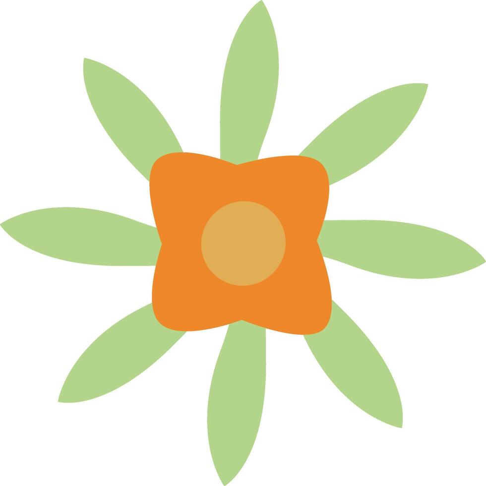 simples laranja flor ilustração vetor