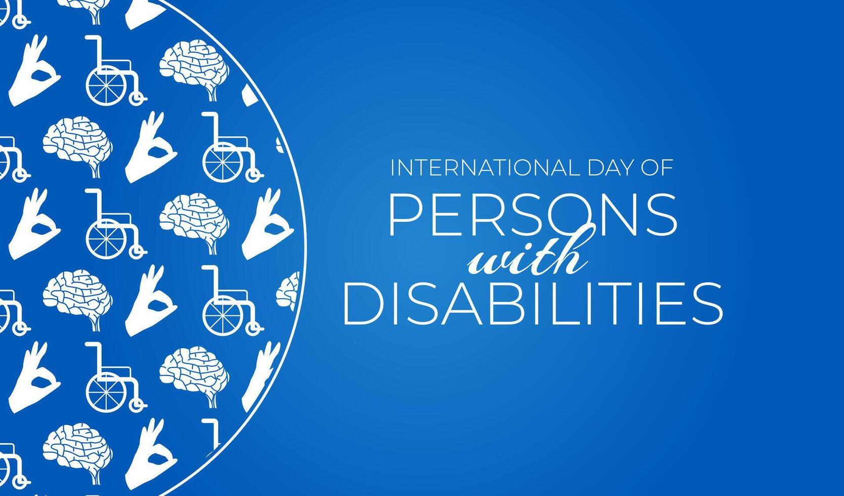 internacional dia do pessoas com deficiências ilustração Projeto vetor