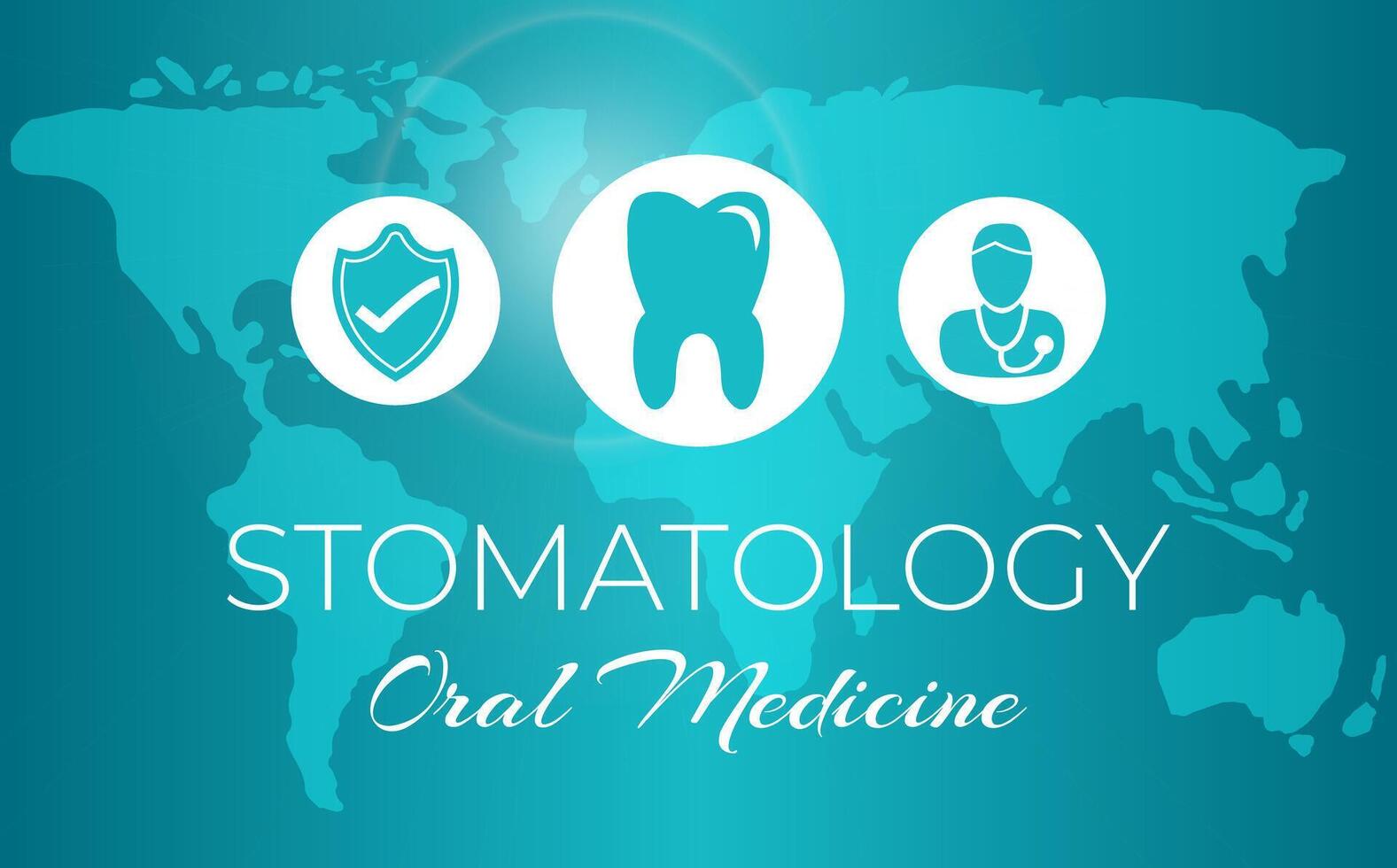 estomatologia fundo ilustração com mundo mapa vetor
