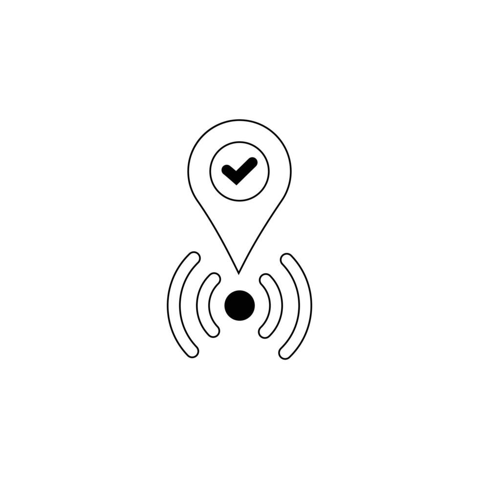 ícone do simples formulários do ponto do localização vetor