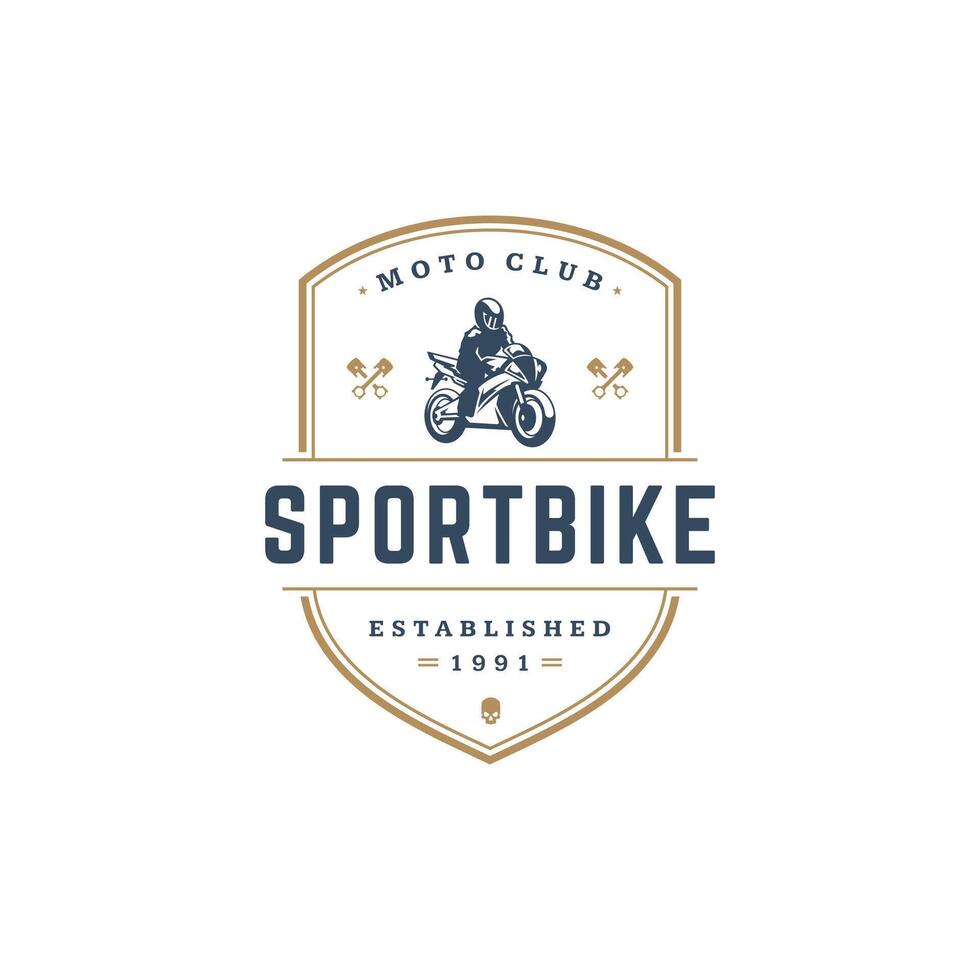 esporte motocicleta logotipo modelo Projeto elemento vetor