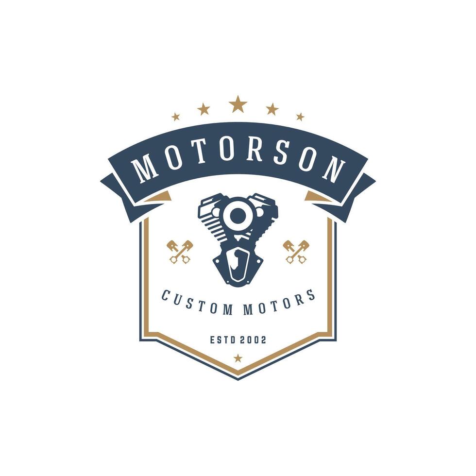 moto clube logotipo modelo Projeto elemento vintage vetor