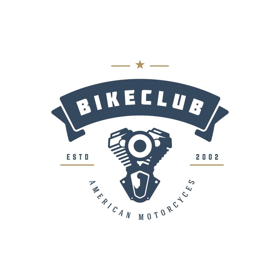 moto clube logotipo modelo Projeto elemento vintage estilo vetor