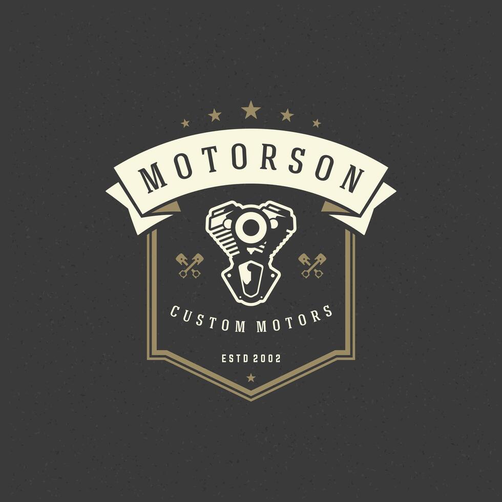 moto clube logotipo modelo Projeto elemento vintage estilo vetor