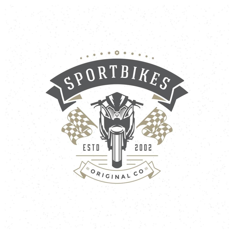 esporte motocicleta logotipo modelo Projeto elemento vintage estilo vetor