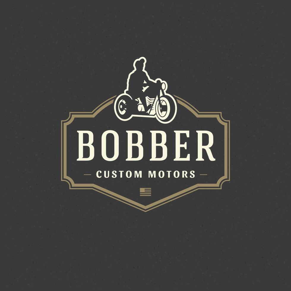 motocicleta clube logotipo modelo Projeto elemento vintage estilo vetor