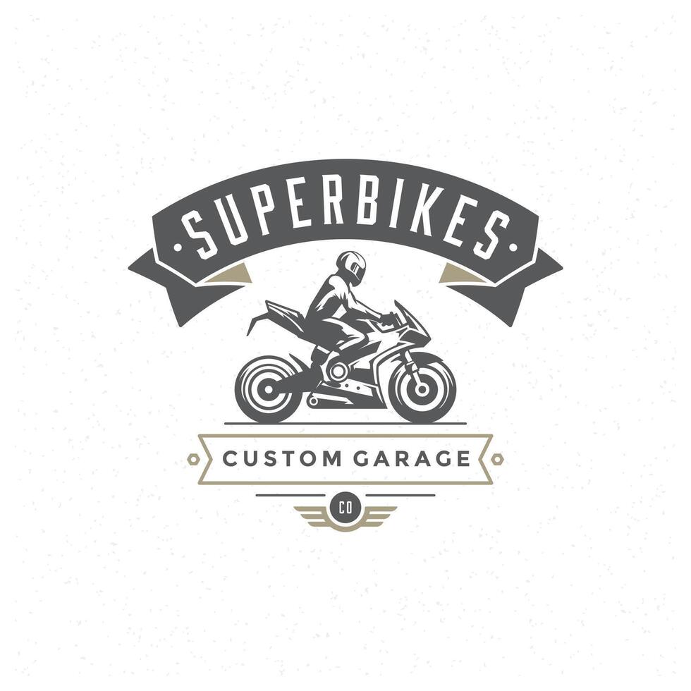 esporte motocicleta logotipo modelo Projeto elemento vintage estilo vetor