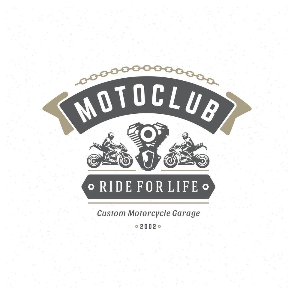 esporte motocicleta logotipo modelo Projeto elemento vintage estilo vetor