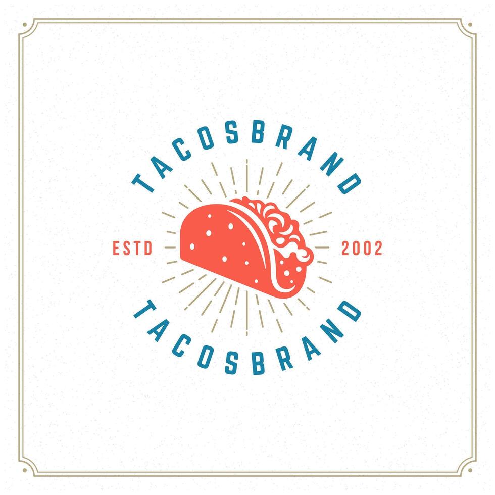 tacos logotipo Projeto ilustração. vetor