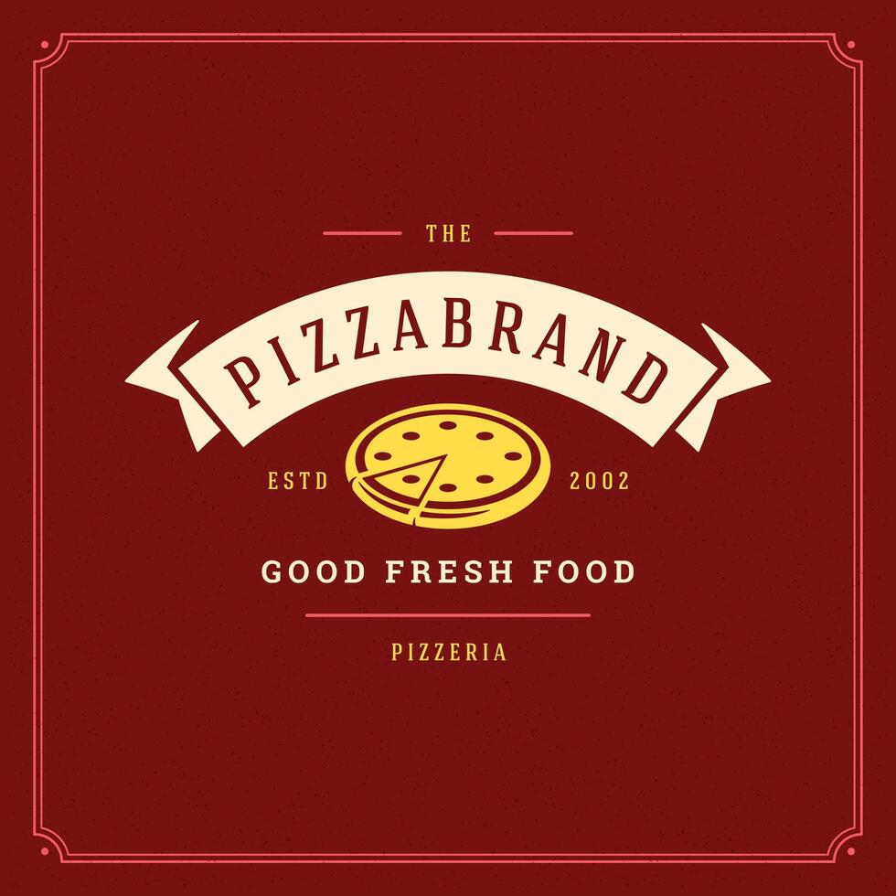 pizzaria logotipo Projeto ilustração. vetor