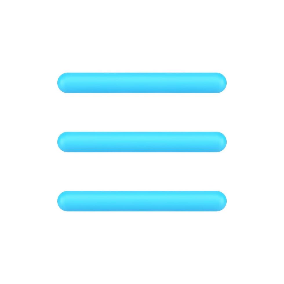 azul Hamburger cardápio 3d ícone para local na rede Internet ui vetor