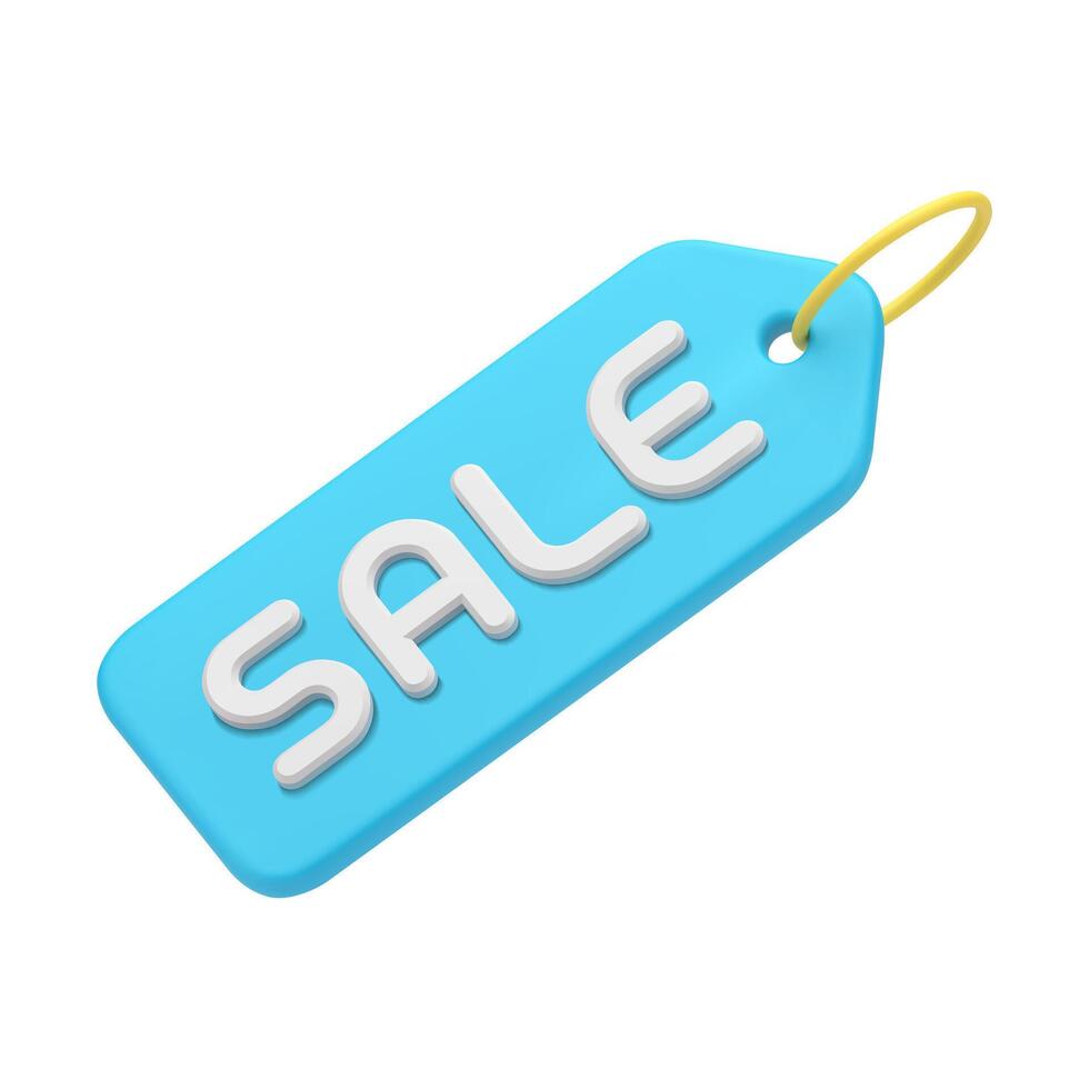 azul preço fora venda tag corda diagonal colocada compras sazonal desconto realista 3d ícone vetor