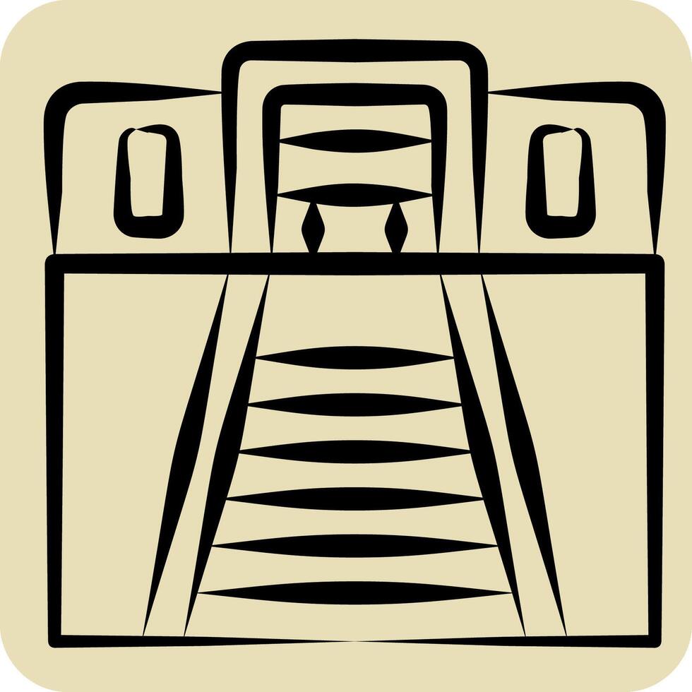 ícone túnel. relacionado para trem estação símbolo. mão desenhado estilo. simples Projeto ilustração vetor