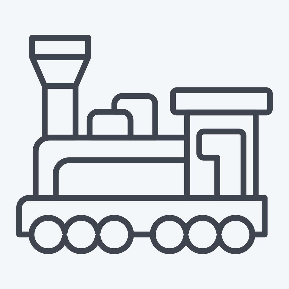ícone motor. relacionado para trem estação símbolo. linha estilo. simples Projeto ilustração vetor