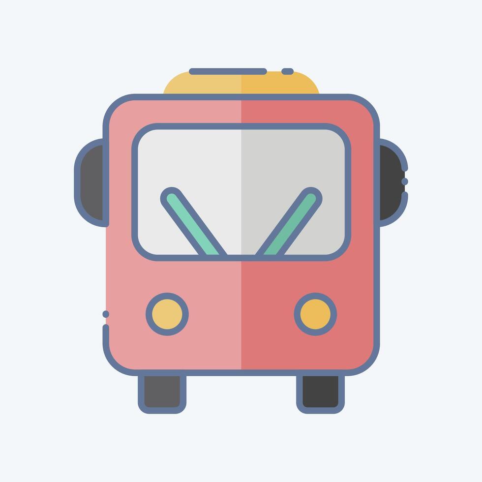 ícone público transporte. relacionado para inteligente cidade símbolo. rabisco estilo. simples Projeto ilustração vetor