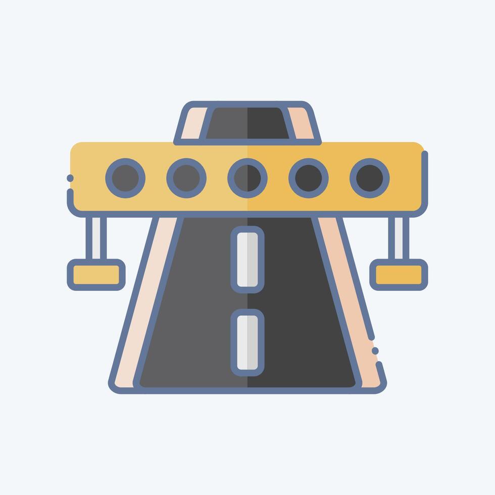 ícone autoestrada. relacionado para inteligente cidade símbolo. rabisco estilo. simples Projeto ilustração vetor