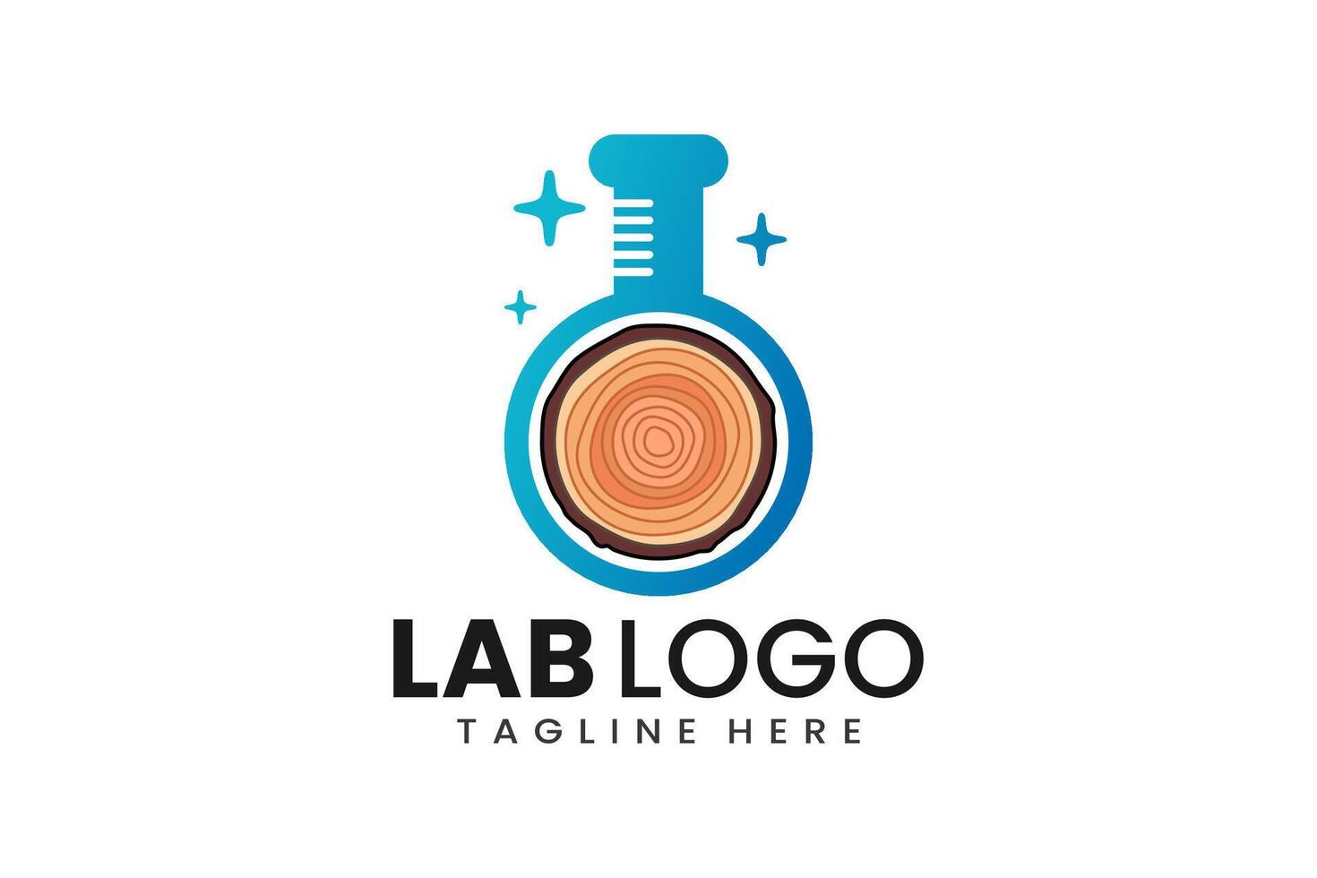 plano moderno simples de madeira tronco laboratório logotipo modelo ícone símbolo Projeto ilustração vetor