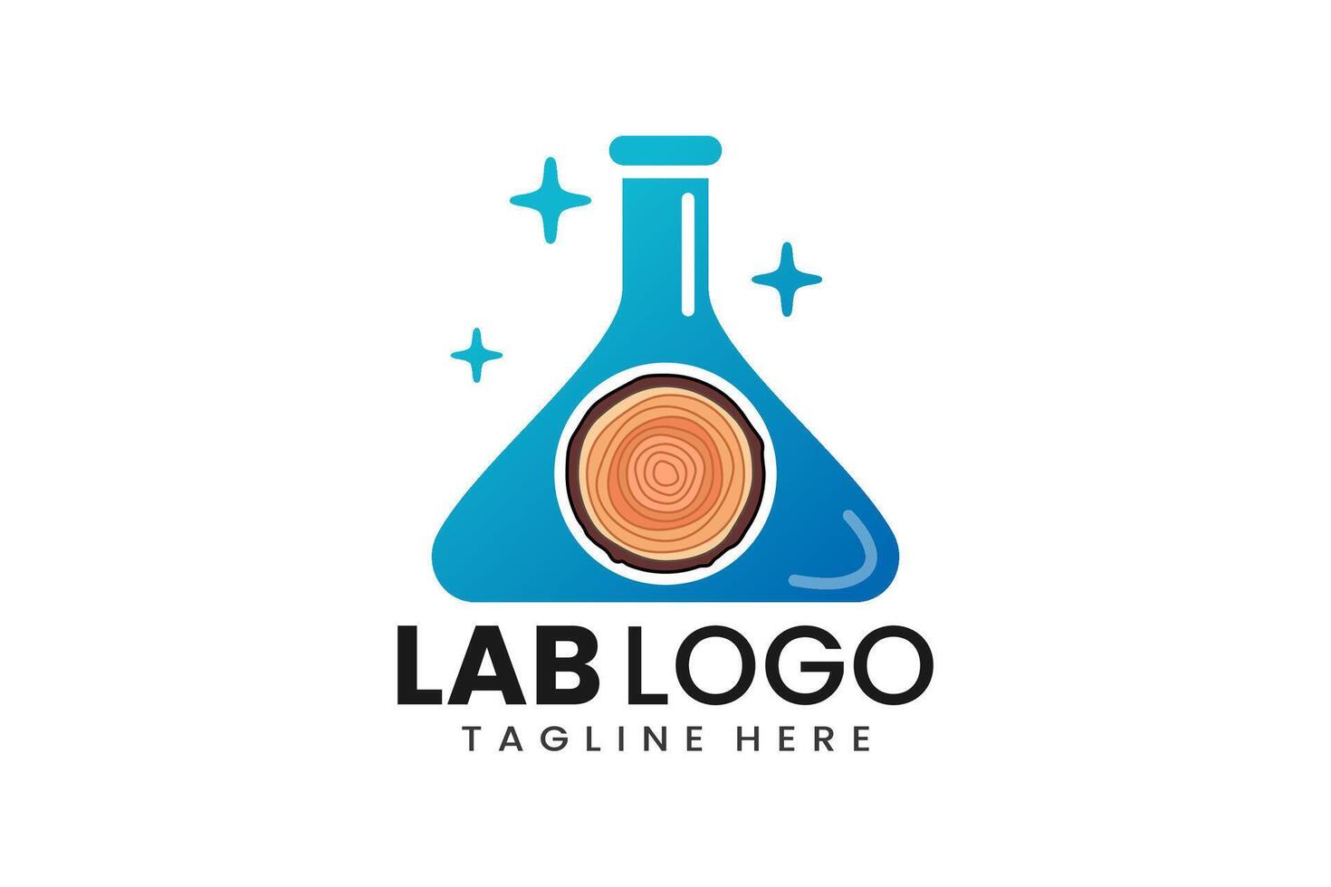 plano moderno simples de madeira tronco laboratório logotipo modelo ícone símbolo Projeto ilustração vetor