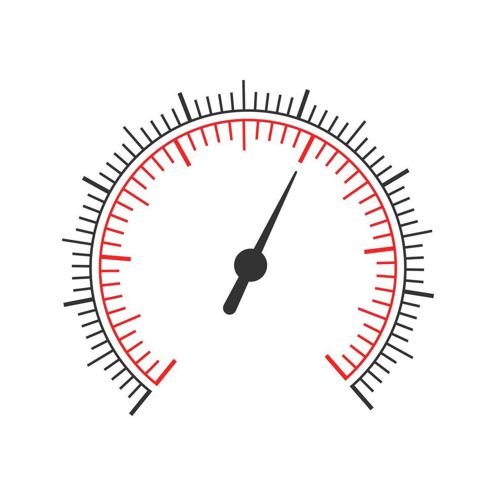 volta medindo escala com dois gráficos anr seta. 360 grau calibre modelo do pressão metro, manômetro, barômetro, velocímetro ferramenta interface vetor