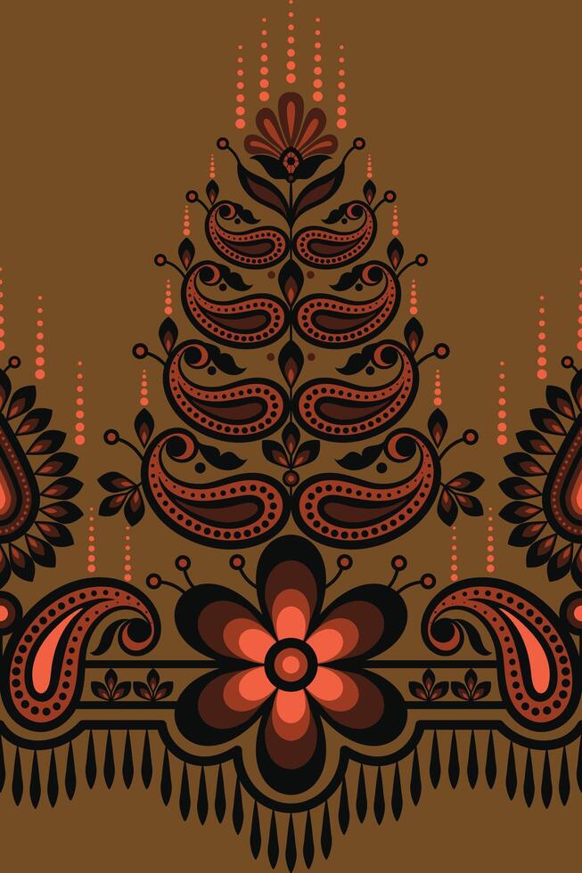 desatado padronizar fundo geométrico étnico oriental ikat desatado padronizar tradicional Projeto para fundo, tapete, papel de parede, roupas, invólucro, batik, tecido, ilustração bordado. vetor