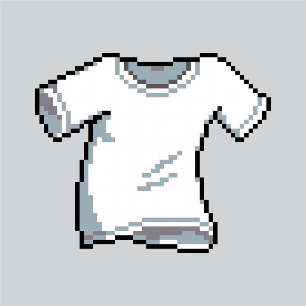pixel arte ilustração camiseta. pixelizada camiseta. camiseta moda pixelizada para a pixel arte jogos e ícone para local na rede Internet e jogo. velho escola retrô. vetor