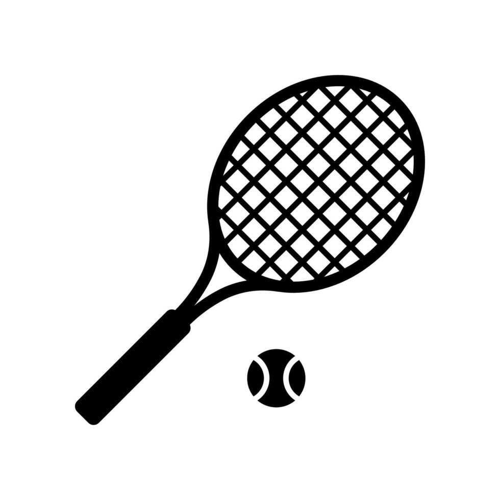 tênis raquetes com tênis bola isolado em branco fundo. vetor