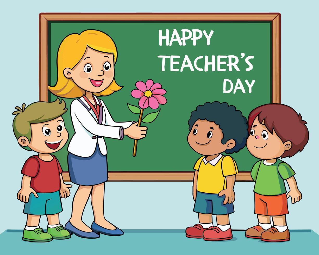 feliz Dia dos professores vetor