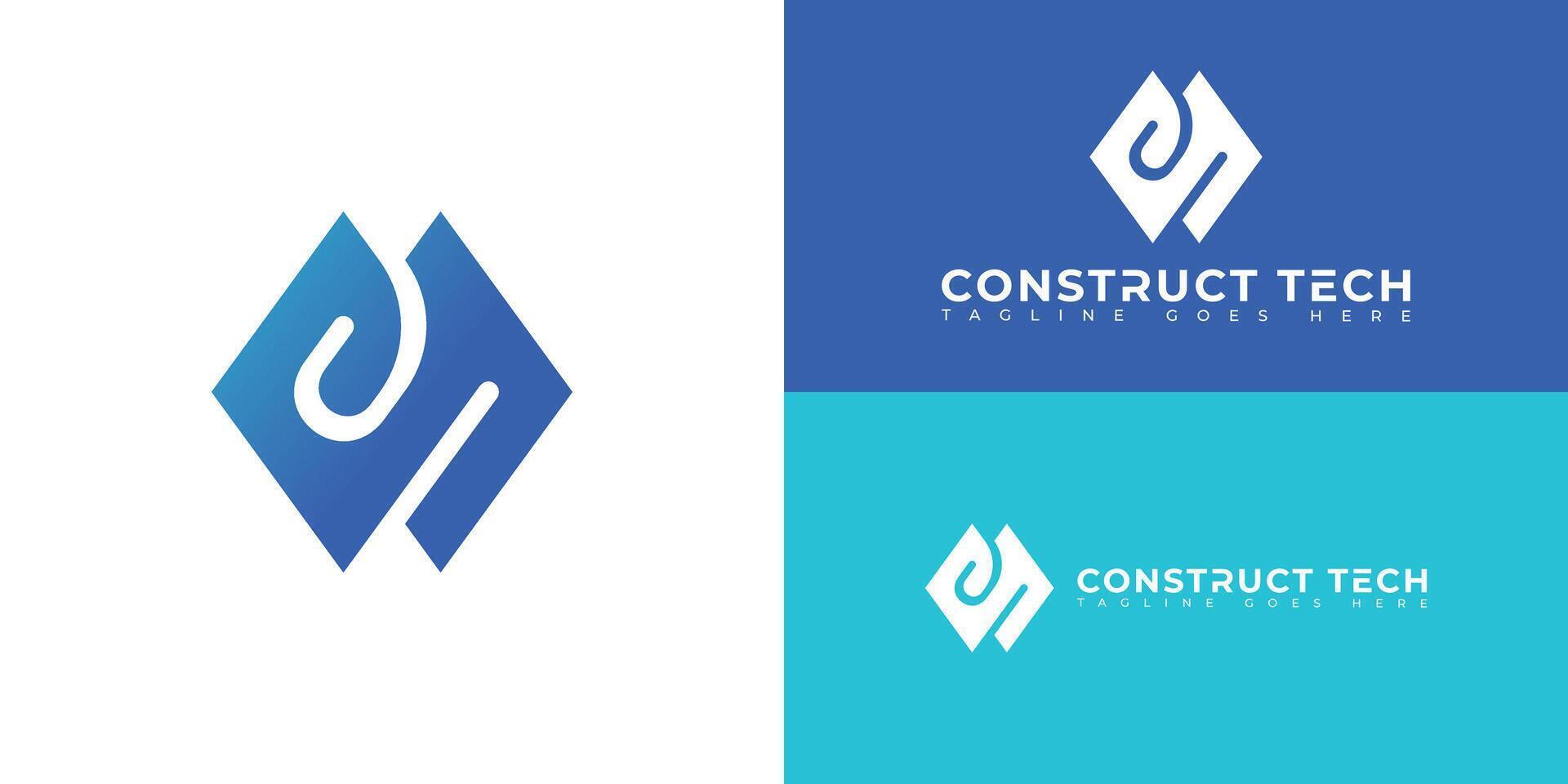 abstrato inicial carta ct ou tc logotipo dentro gradiente azul cor isolado em múltiplo fundo cores. a logotipo é adequado para tecnologia construção companhia ícone logotipo Projeto inspiração modelos. vetor