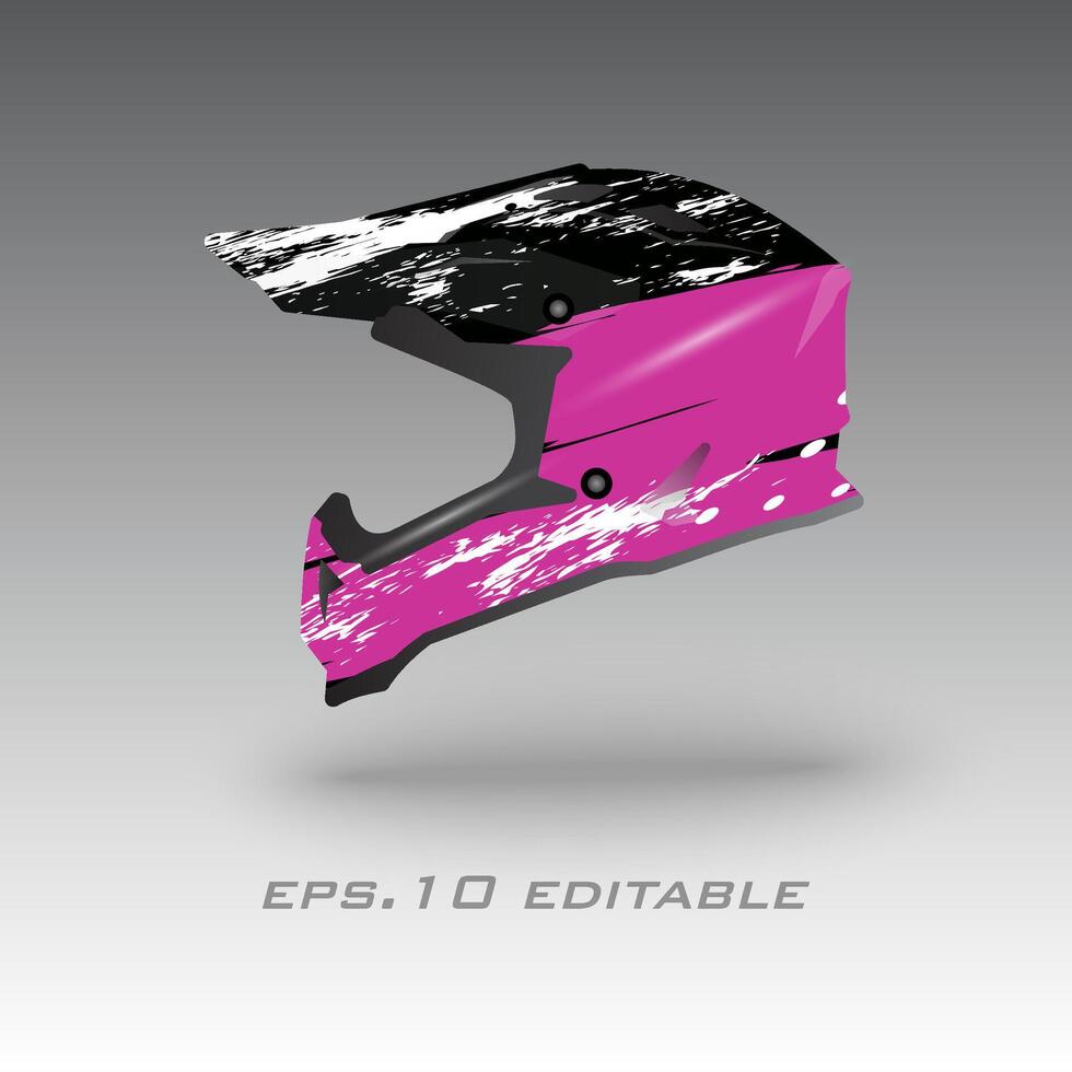 motocross bicicleta capacete embrulho Projeto eps.10 vetor