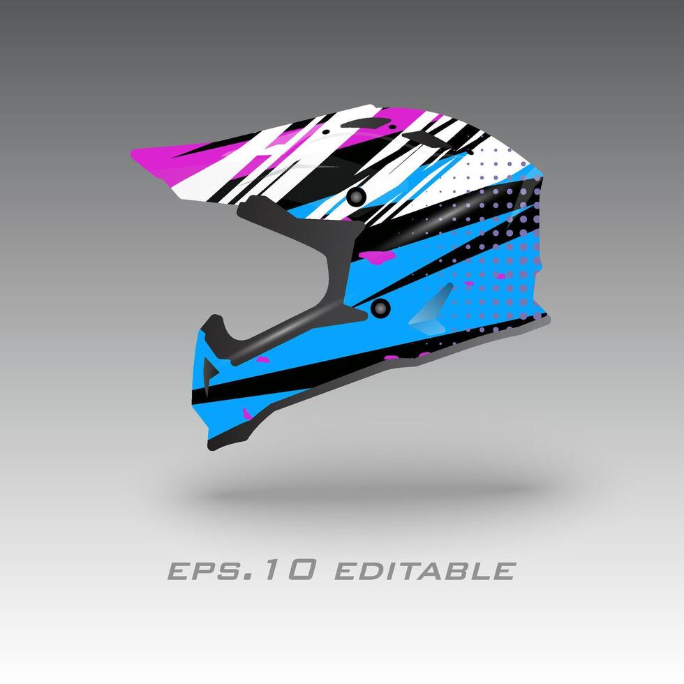 motocross bicicleta capacete embrulho Projeto eps.10 vetor