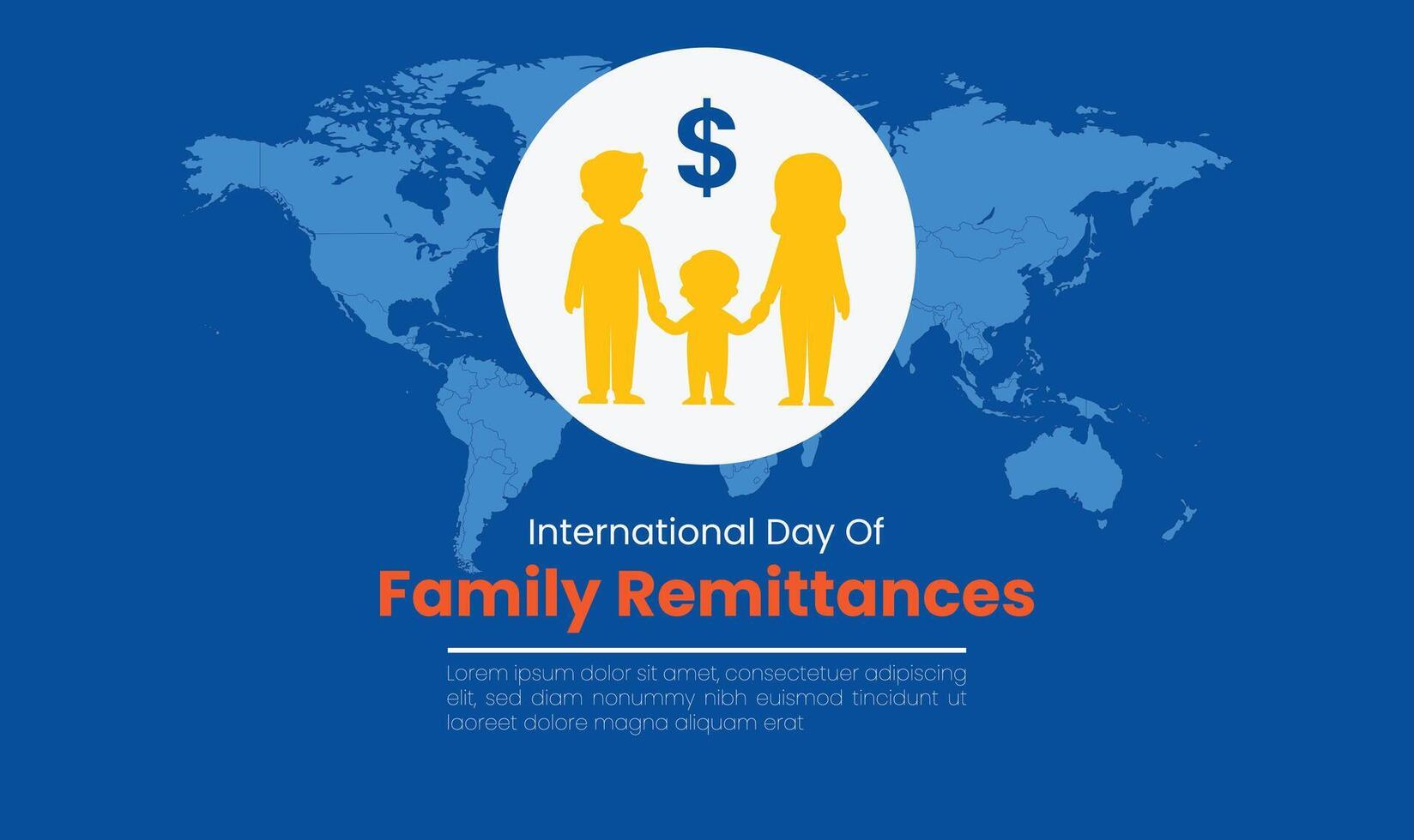 internacional dia do família remessas, mantido em 16 junho. vetor