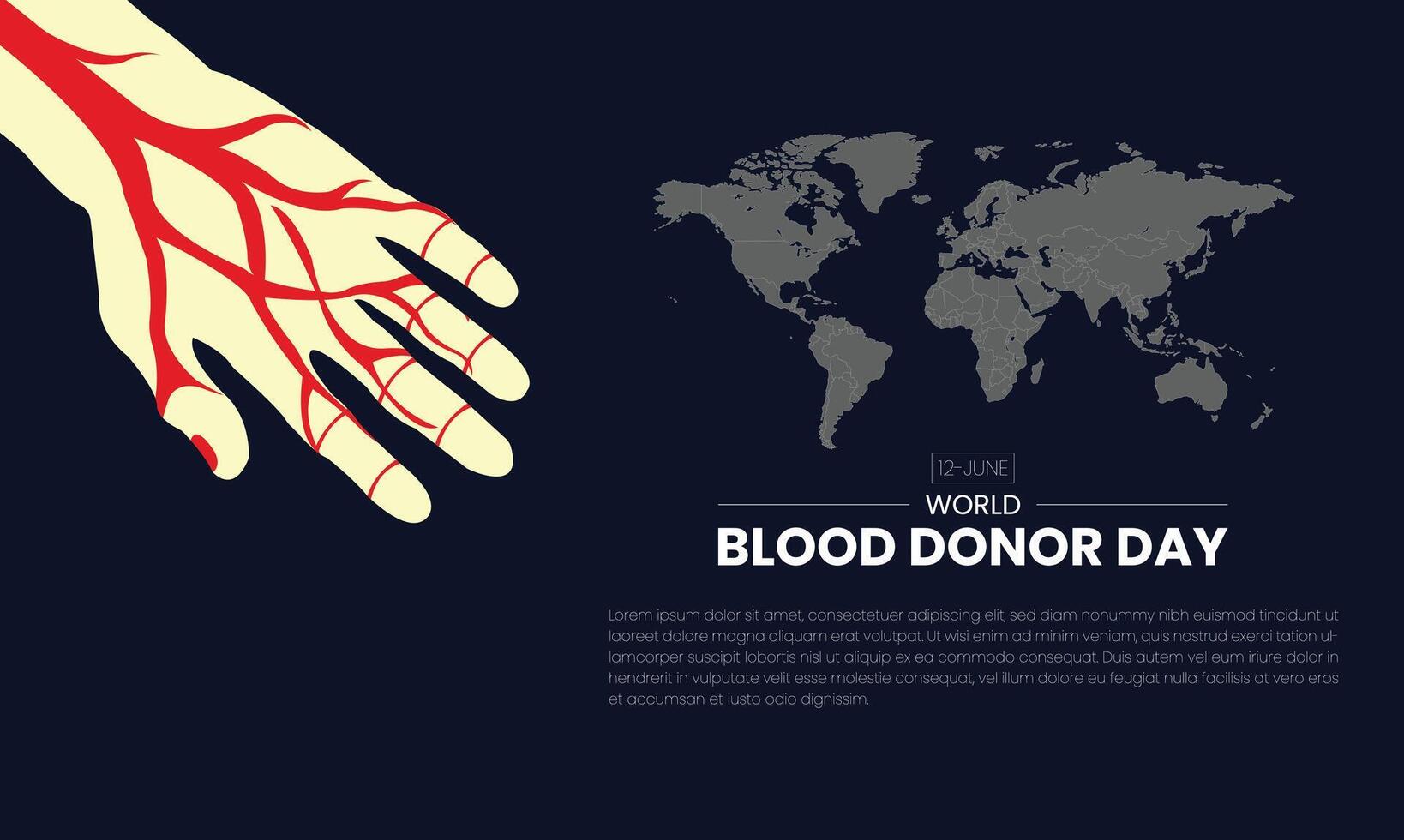 mundo sangue doador dia fundo com sangue derrubar. 14 junho. vetor