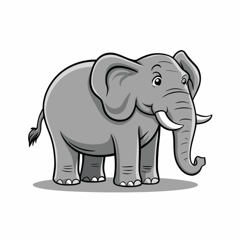 elefante caminhando ilustração, animais, elefante às a jardim zoológico vetor