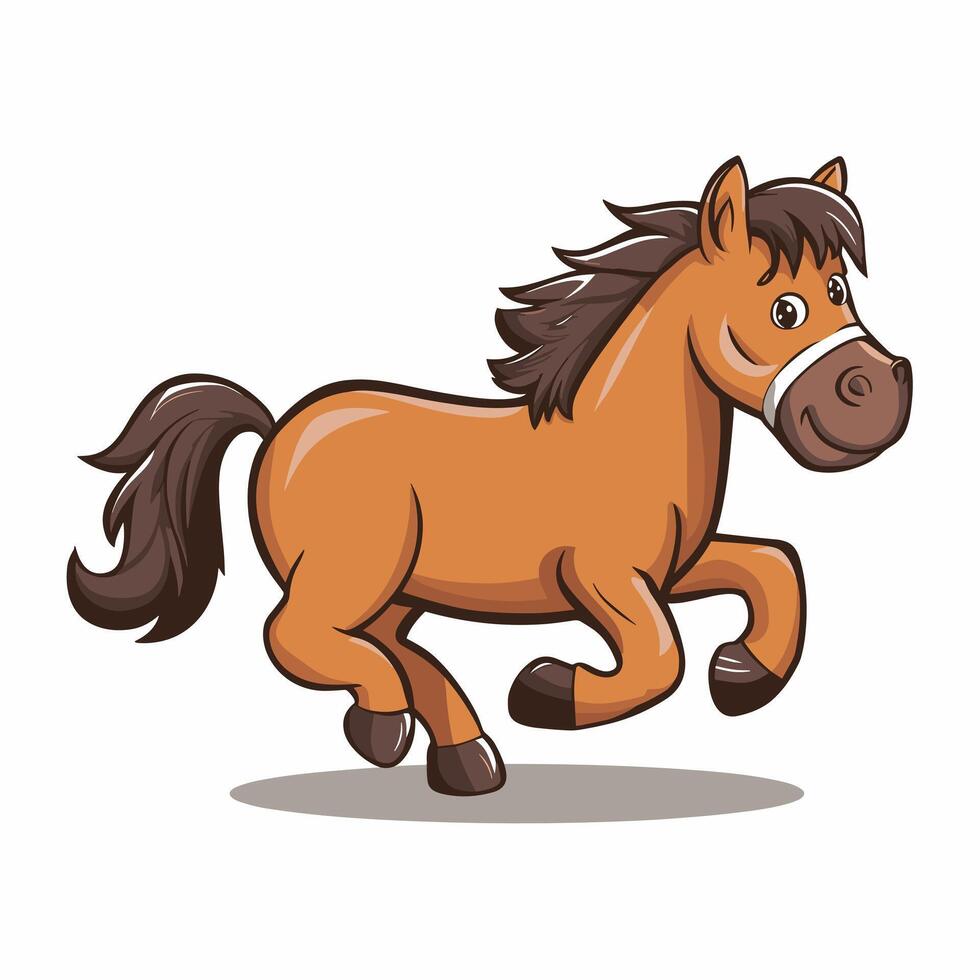 cavalo animal plano ilustração Projeto vetor