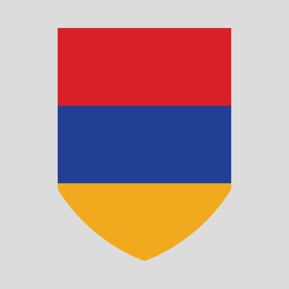 Armênia bandeira dentro escudo forma vetor
