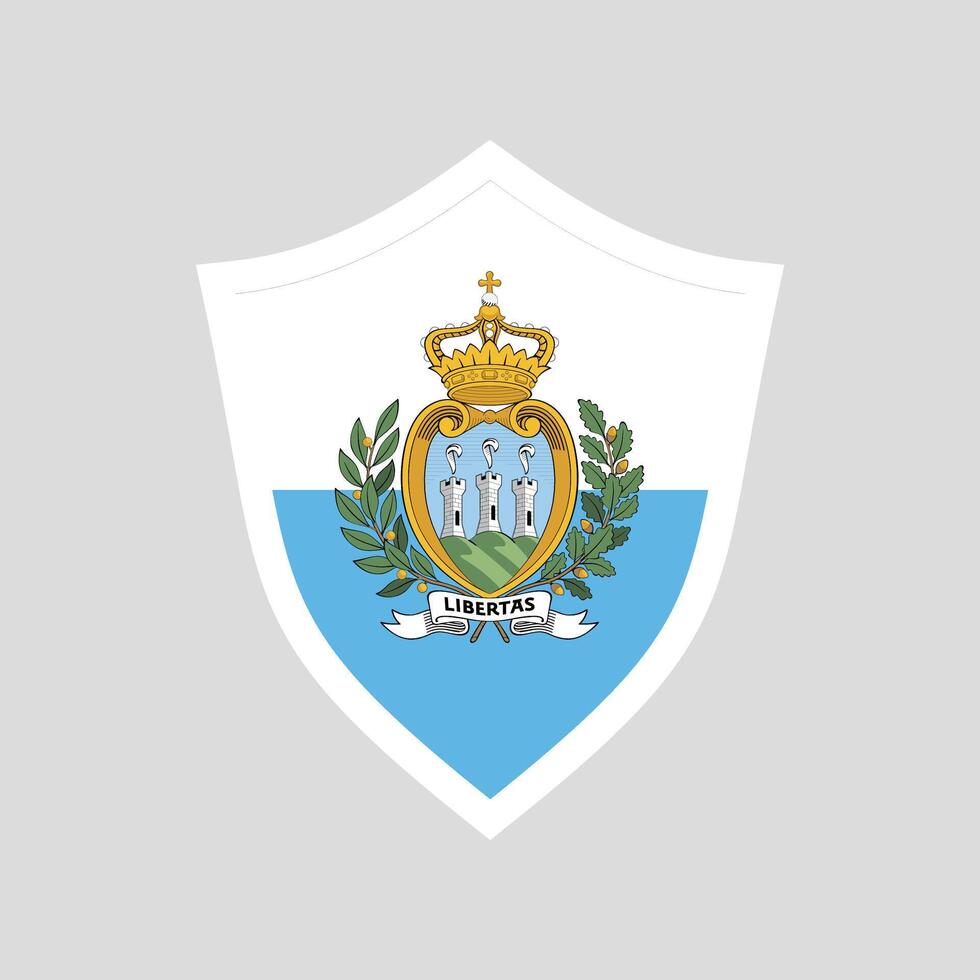 san marino bandeira dentro escudo forma vetor