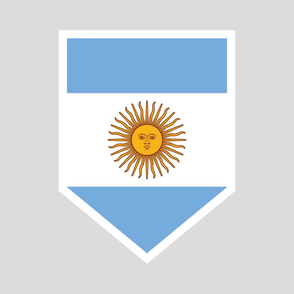 Argentina bandeira dentro escudo forma vetor