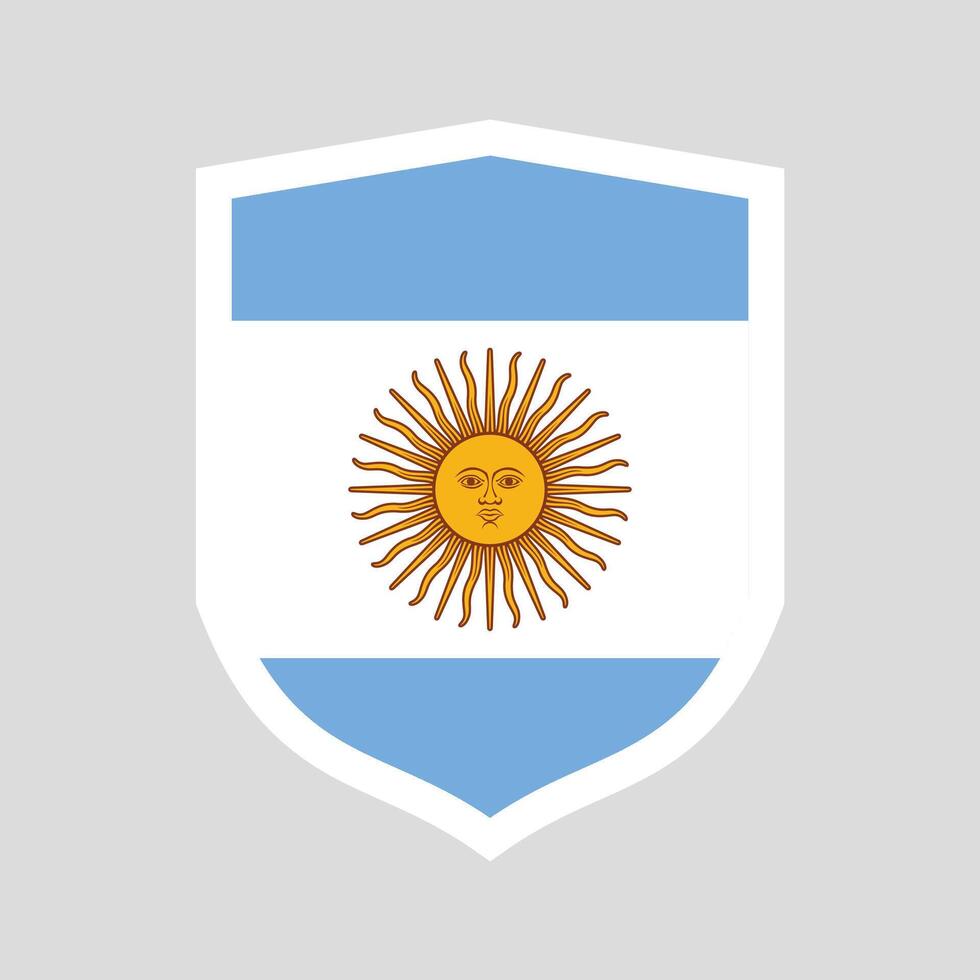 Argentina bandeira dentro escudo forma vetor